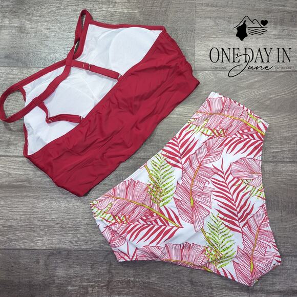 CharmLeaks High Waist High Neck Bikini Swimsuit Size XL - Picture 4 of 4